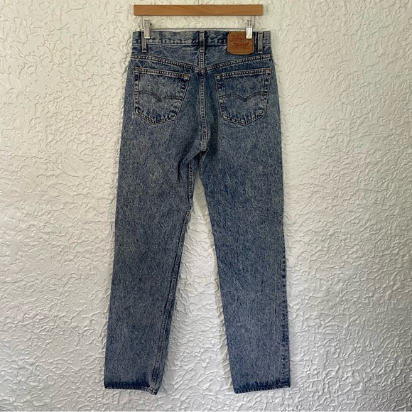Vintage Levi’s 501-0109 Button Fly Jeans Acid Wash High Rise Straight Leg Sz 33 - Picture 6 of 10